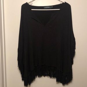 Back women’s petite Ralph Lauren poncho
